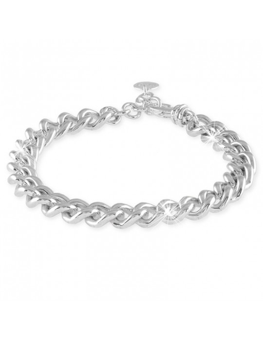 Unoaerre Bracelet-Silver Bronze-Oval Grumetta Chain-EXB4124B-1AR