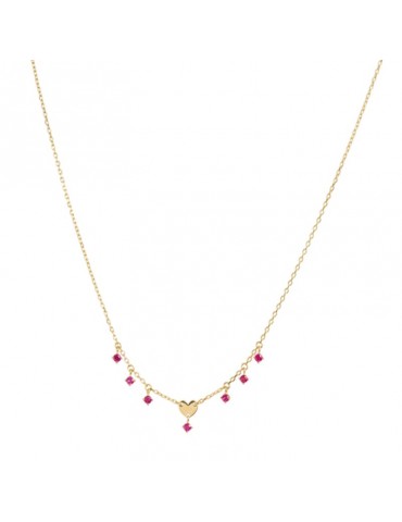 Rue Des Mille Choker - Essence - Gold - Red Zircons-GRZ024M2CUOAU