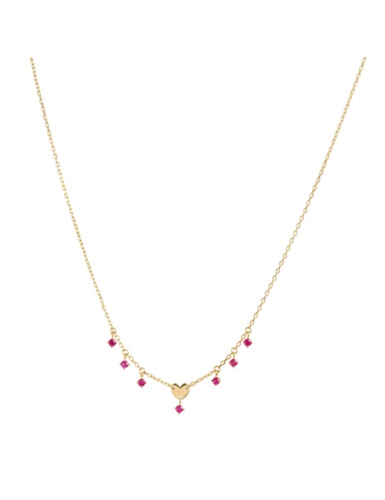 Girocollo Rue Des Mille - Essence - Gold - Zirconi Rossi-GRZ024M2CUOAU