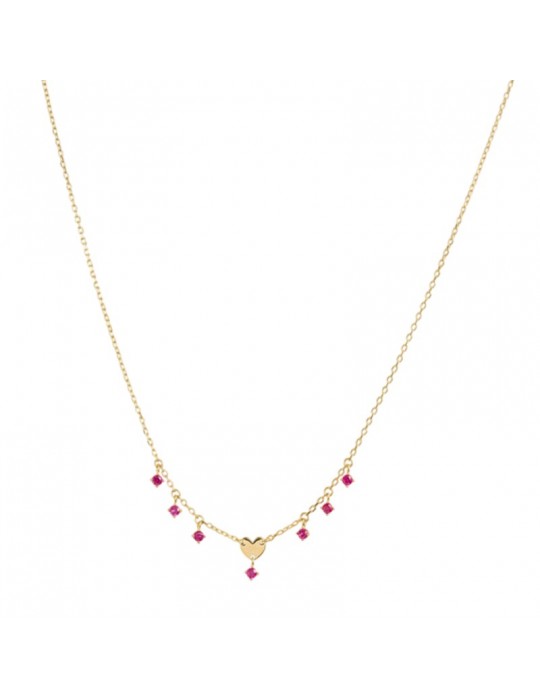 Girocollo Rue Des Mille - Essence - Gold - Zirconi Rossi-GRZ024M2CUOAU