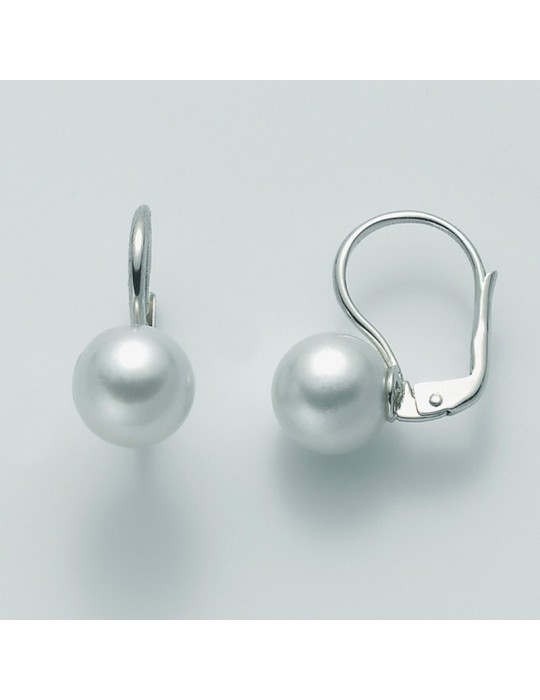 Orecchini Nimei - Oro Bianco - Perle Akoya Antiqua 8 - 8,5 mm-PMF885BN