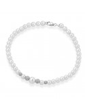 Lelune Bracelet - Young with 4.5-5 mm Cultured Pearls and 18K White Gold Dotted Spheres - 0