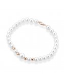 Bracciale Lelune - Young con Perle Coltivate 5.5-6 mm e Sfere in Oro Rosa 18 Carati - LLBR2934