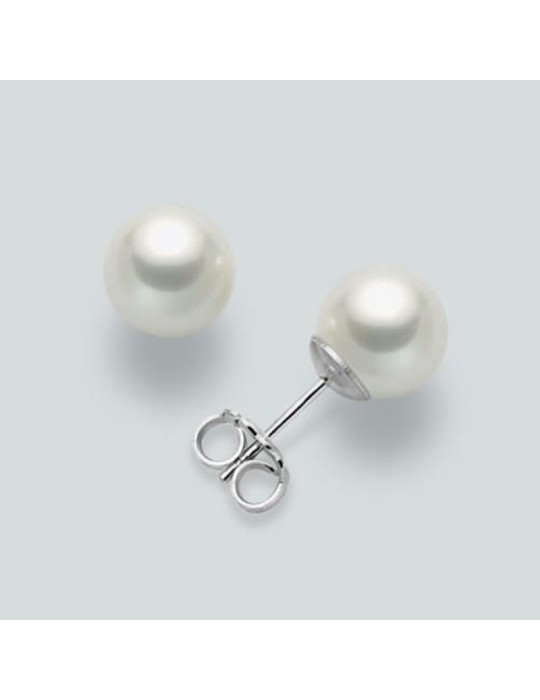 Miluna Woman's Earrings - in White Gold with 4-4,5 mm Pearls - 0