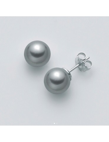 Orecchini Miluna con Perle Freshwater Grigie da Donna - 0