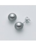 Miluna Earrings with Freshwater Gray Pearls for Woman - 0