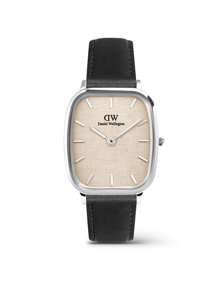 Orologio Daniel Wellington - Nero 32x36,3mm-Rilievo di Lino-DW00100813