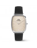 Orologio Daniel Wellington - Nero 32x36,3mm-Rilievo di Lino-DW00100813