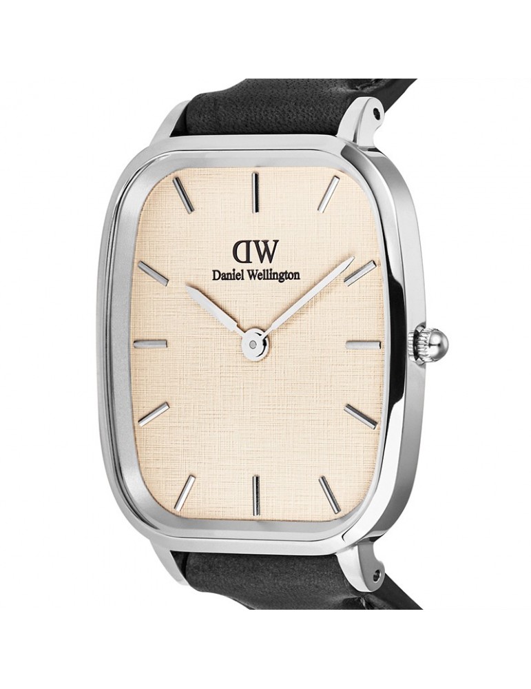 Orologio Daniel Wellington - Nero 32x36,3mm-Rilievo di Lino-DW00100813