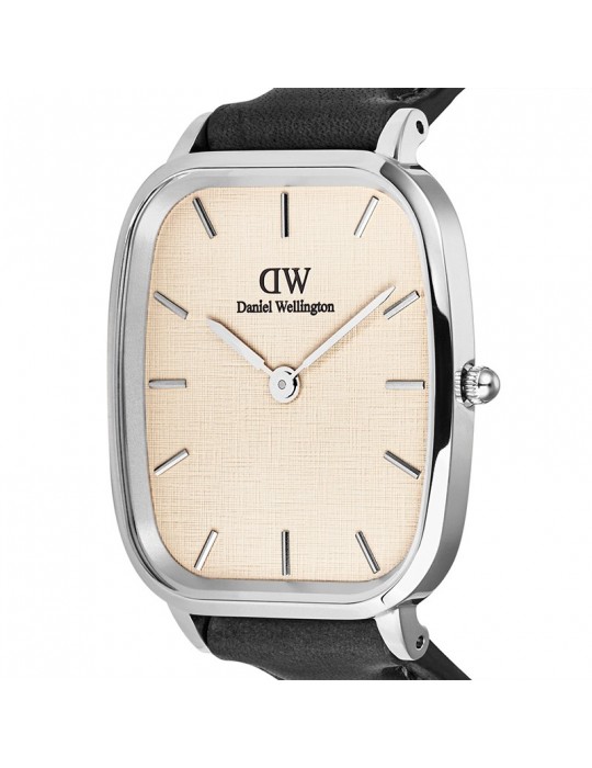 Orologio Daniel Wellington - Nero 32x36,3mm-Rilievo di Lino-DW00100813