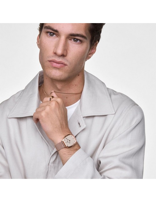 Daniel Wellington Watch - Rose Gold - Linen Relief - DW00100815