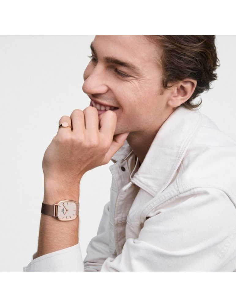 Orologio Daniel Wellington - Rose Gold - Rilievo di Lino - DW00100817