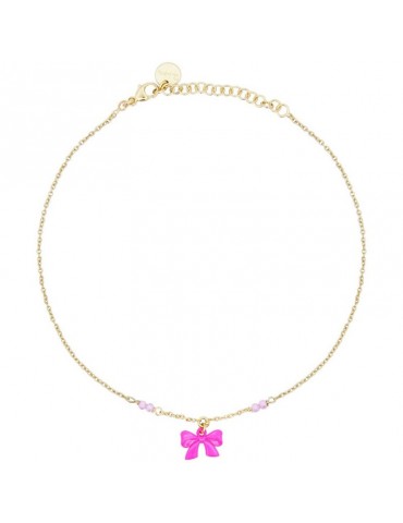 Cavigliera Rue Des Mille - Candybow -Gold-Fiocco Rosa Fluo-CAV022M1VAU