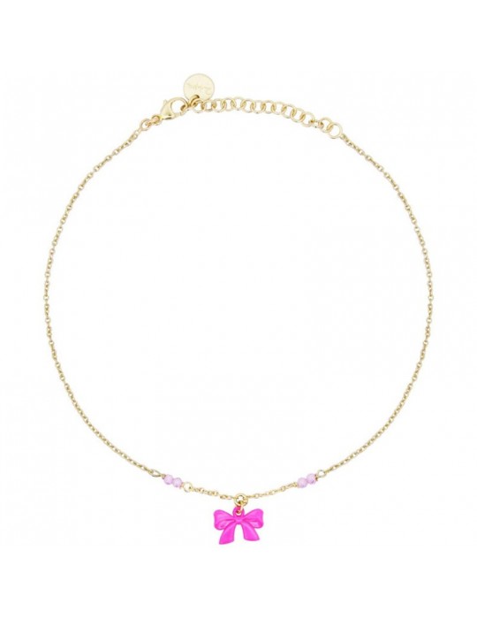 Cavigliera Rue Des Mille - Candybow -Gold-Fiocco Rosa Fluo-CAV022M1VAU