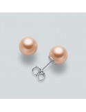 Miluna Earrings with 7-7,5 mm Regina Peach Pearls for Women - 0