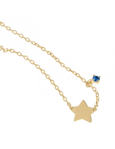 Rue Des Mille Choker - Golden - Star - Blue Light Point-GRZ024STEAU 2