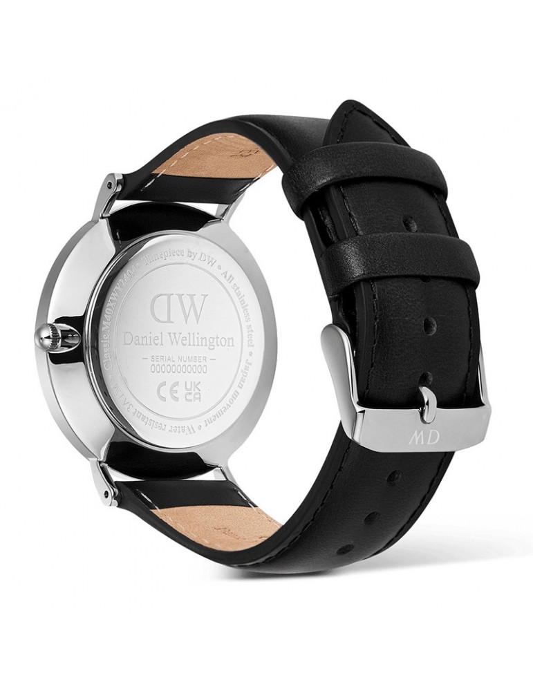 Strap Daniel Wellington Nero In Pelle Classic Black Sheffield