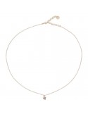 Rue des Mille Choker - Golden-Letter N - White Zircons - GRZ011INIZAUN
