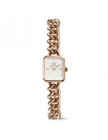 Daniel Wellington Women's Watch - Jolie Chain Rose Gold Time Only 15.4x18.2mm White