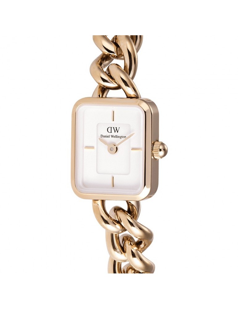 Daniel Wellington Women's Watch - Jolie Chain Rose Gold Time Only 15.4x18.2mm White