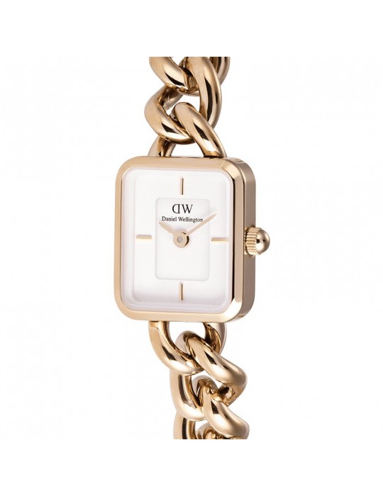 Daniel Wellington Women's Watch - Jolie Chain Rose Gold Time Only 15.4x18.2mm White