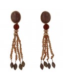 Giadan Earrings - Multistrand Pendants-Sunstones-Carnelian-GIADAN54