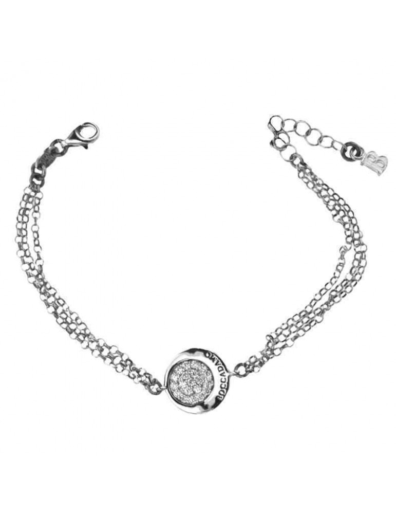 Boccadamo Bracelet - 925% Silver - Pendant - Pavé of Zircons -BR435