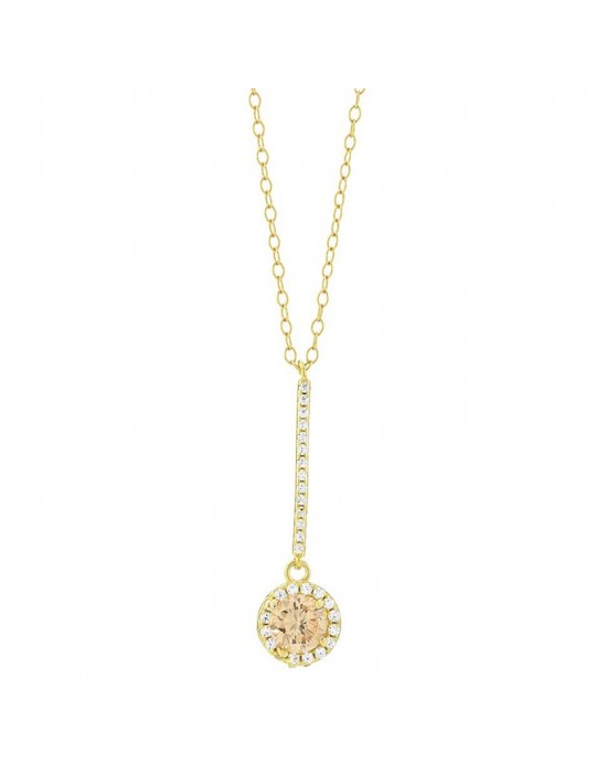 Collana Boccadamo - Sophie-Argento 925% Dorato-Cristallo Pesca-GR856DC Collana Boccadamo - Sophie-Argento 925% Dorato-Cristallo Pesca-GR856DC
