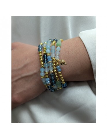 Jadan Bracelet - Kaleido - Golden - Agate - Paraiba Quartz -GIADAN51 2
