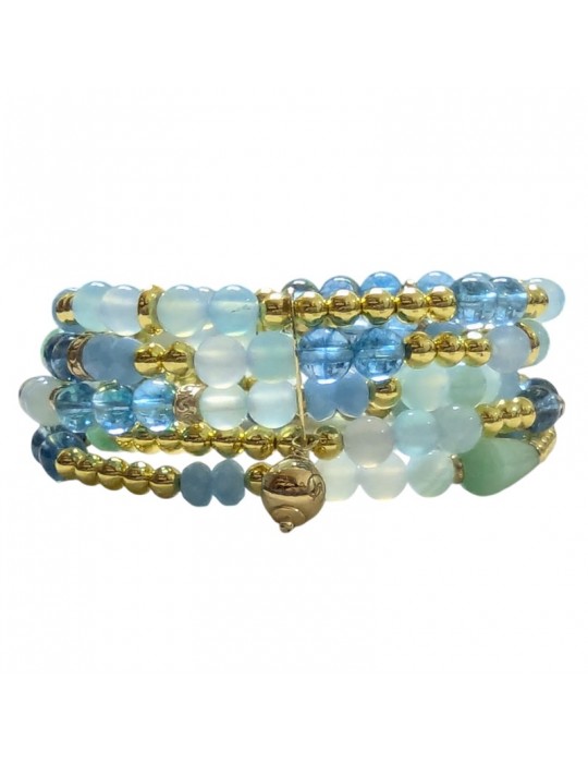Jadan Bracelet - Kaleido - Golden - Agate - Paraiba Quartz -GIADAN51