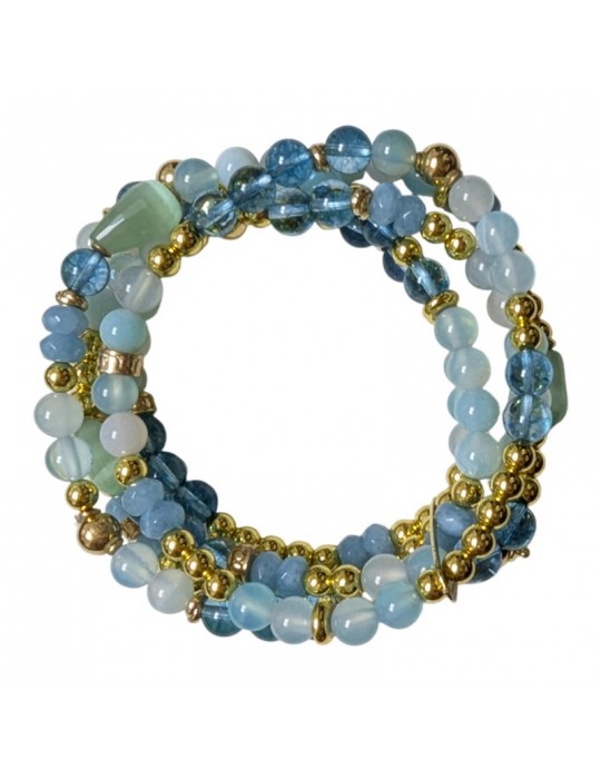 Jadan Bracelet - Kaleido - Golden - Agate - Paraiba Quartz -GIADAN51