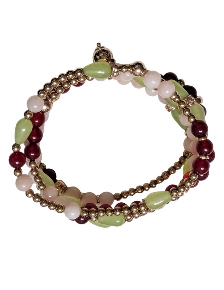 Giadan Bracelet - Kaleido - 925% Sterling Silver Rosé - Morganite - Jade - GIADAN52