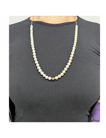 Collana Giadan - Marilyn - a Cravatta-Argento 925% Rosè-Perle-GIADAN48