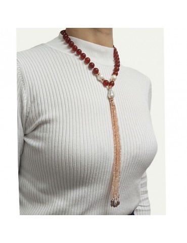 Collana Giadan - Andorra - Corniola - Perle Barocche - GIADAN46 2