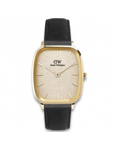 Daniel Wellington Watch - Black - Gold - Linen Relief -DW00100838