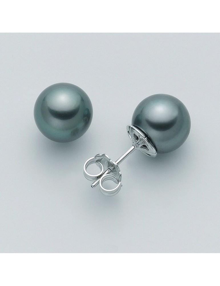 Orecchini Nimei - Oro Bianco - Perle Tahiti 9 - 10 mm - PTM910B