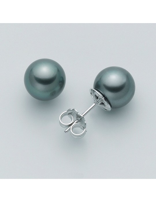 Orecchini Di Perle Di Coltura Di Tahiti Barocche In Argento
