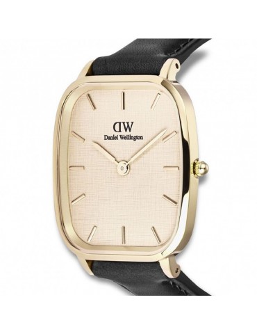Daniel Wellington Watch - Black - Gold - Linen Relief -DW00100838 2