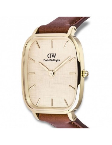 Daniel Wellington Watch - Brown - Gold-Relief Linen-DW00100839 2