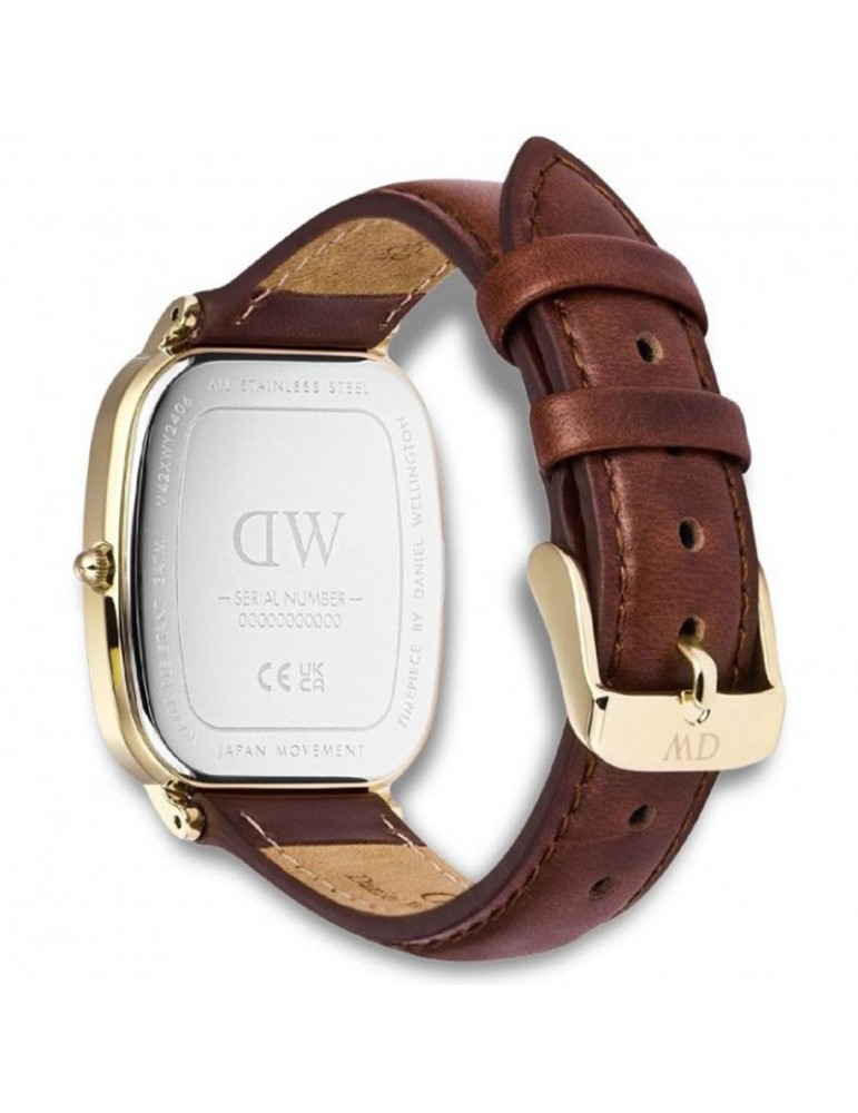 Daniel Wellington Watch Brown Gold-Relief Linen-DW00100839