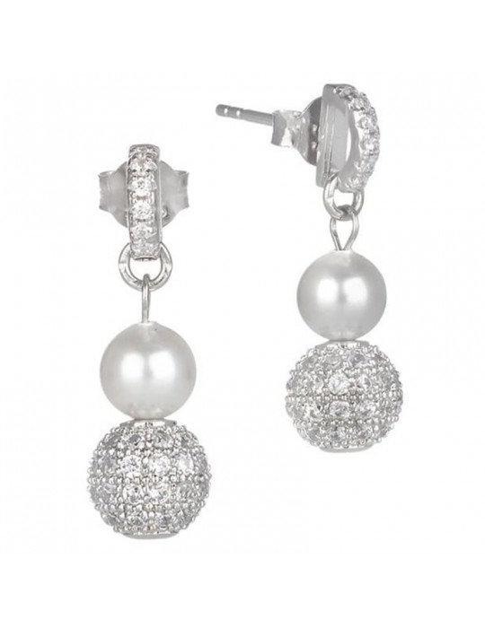 Orecchini Boccadamo - Argento 925% Rodiato - Perla 6mm - Boule - OR634