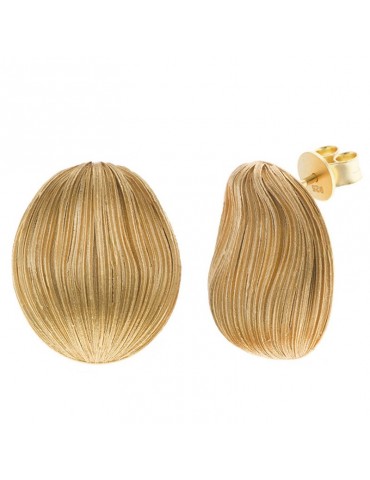 Salvatore Plata Earrings-A Lobe-925% Silver Golden Diamond-112A0384