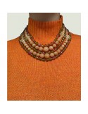 Giadan Necklace - Alba - 925% Silver Gilded - Agate-Aragonite-GIADAN44