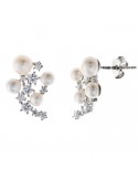 Salvatore Plata Earrings - Wedding-a Lobe-925% Sterling Silver-Pearls-272A0032