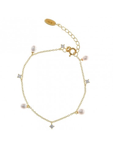 Bracciale Salvatore Plata-Heritiere-Argento 925% Dorato-Perle-272P0016