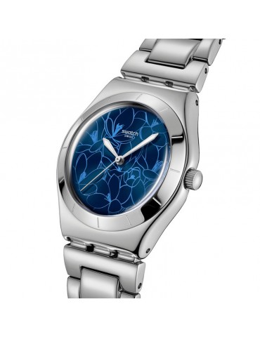 Swatch Watch - Petal Frenzy - Time Only - Silver -33mm-Blue-YLS235G 2