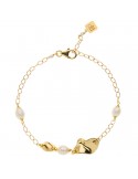Rossoprecious Bracelet - Mind - 925% Silver Golden - Pearls - 25068WP