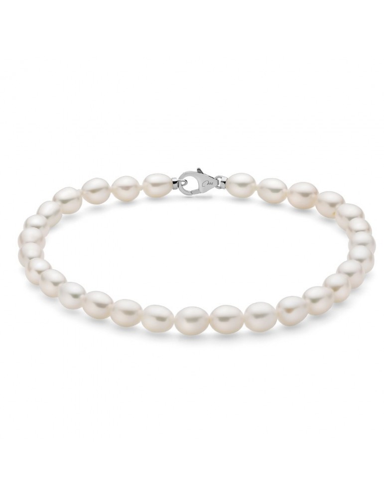 Bracciale Miluna - Pepite di Perle con Perle Vere Riso 5-5,5mm - PBR3638B