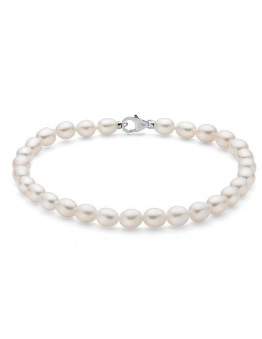 Miluna Bracelet - Pearl Nuggets with Real Rice Pearls 5-5.5mm - 0