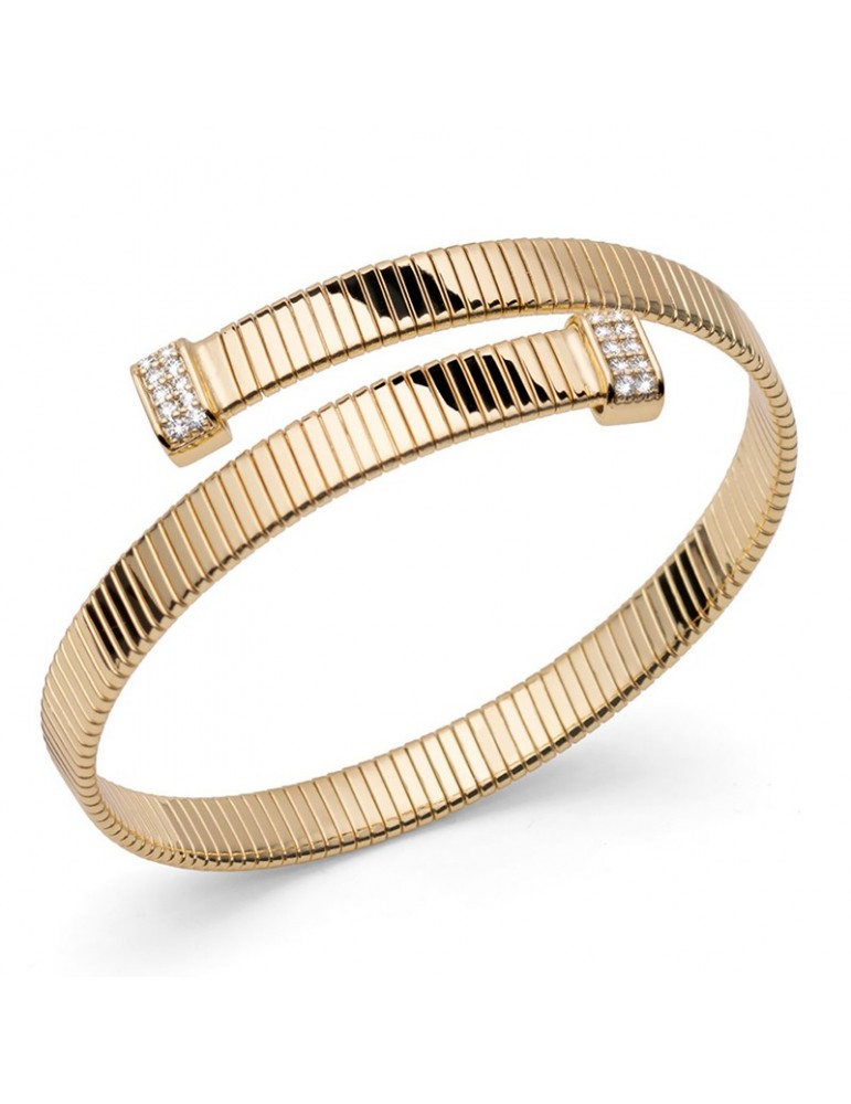 Unoaerre Bracelet - Contrariè - Golden Bronze-White Zircons-EXB529G